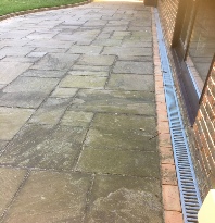 Dirty paved area number 2 ready to be jet washed