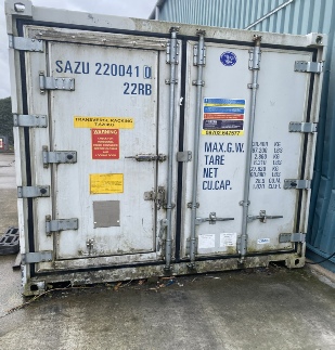 Showing dirty Container Number 4 before work to clean it