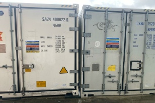 Showing cleaned Container after work